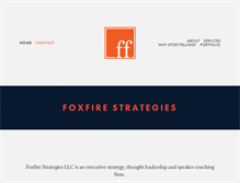 Tablet Screenshot of foxfirestrategies.com